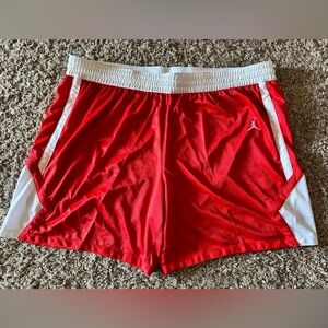 Jump Women's Red and White Athletic Shorts